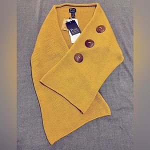 Pure Handknit mustard yellow wrap scarf shawl